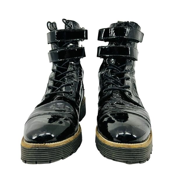 Shellys London Tyra Zip Moto Combat Biker Boot Womens Size 38 - Picture 2 of 9